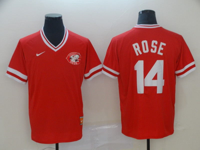 Men's Cincinnati Reds Pete Rose #14 Red Stitched Jersey